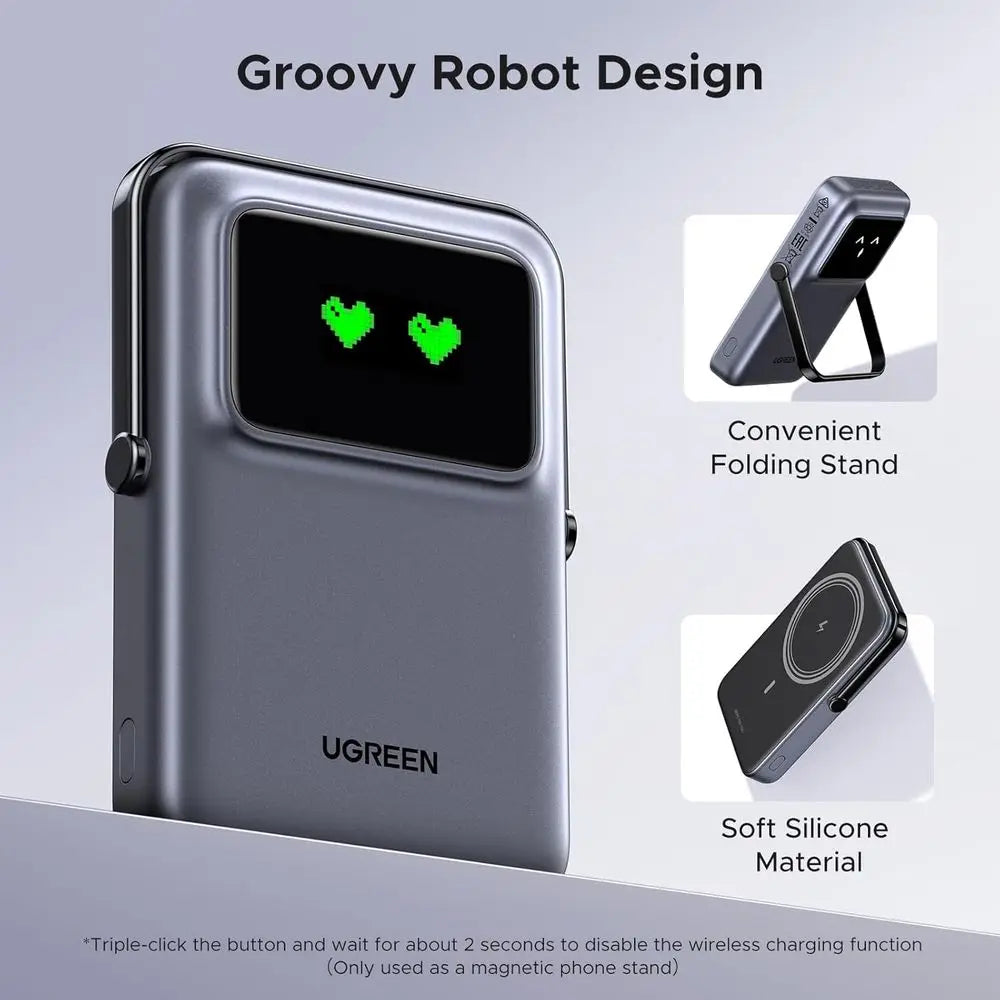 10000mAh Qi Wireless Power Bank With 20W USBC PD Stand