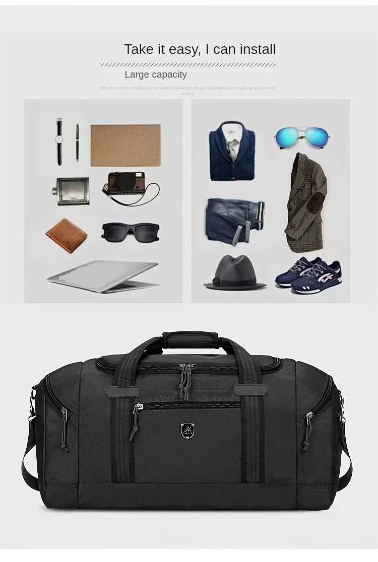Travel Bag Weekender Duffle With Multiple Compartments For Outdoor Adventures