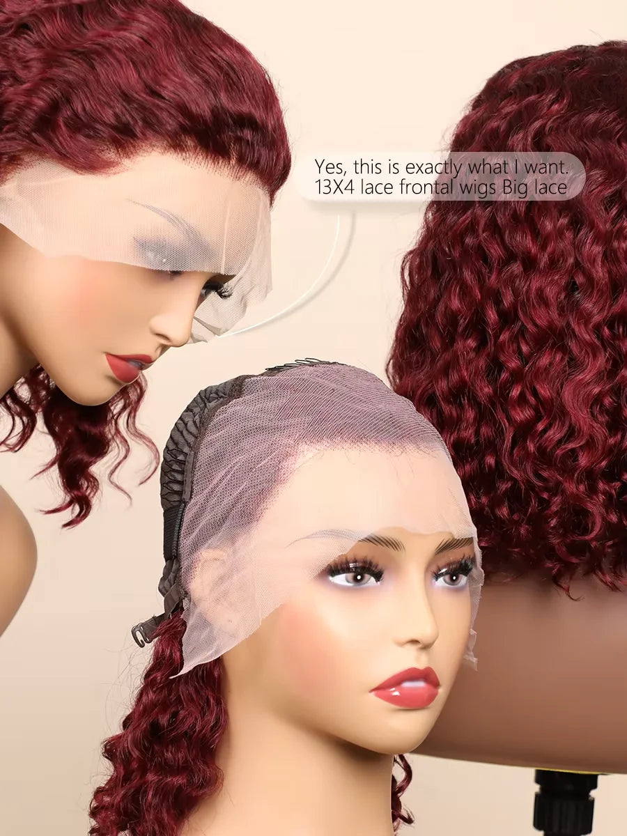 Missblue Brazilian Water Wave Lace Front Glueless Remy Hair Wig