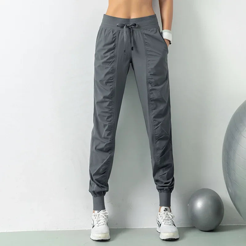 CZGUKE Women's Quick Dry Drawstring Joggers With Pockets