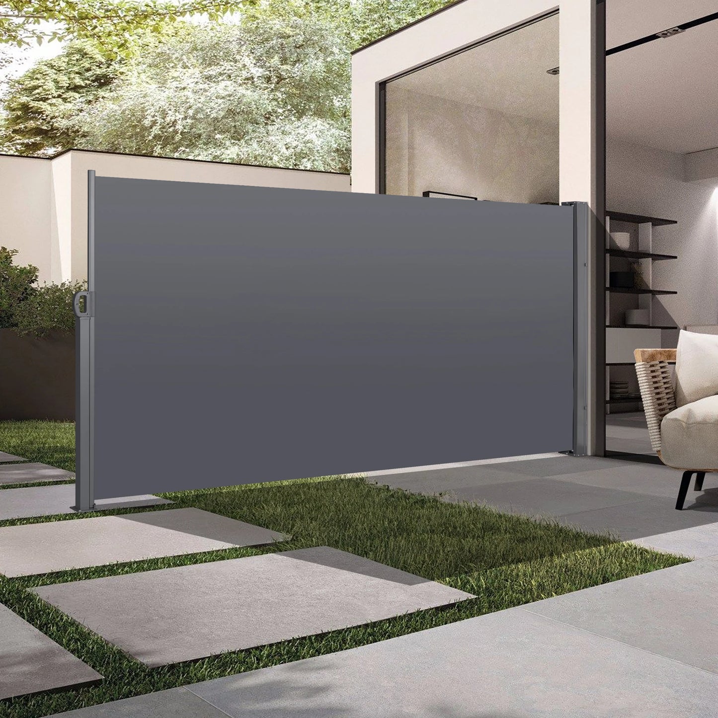 Retractable Side Screen Awning For Patio Privacy Garden Balcony