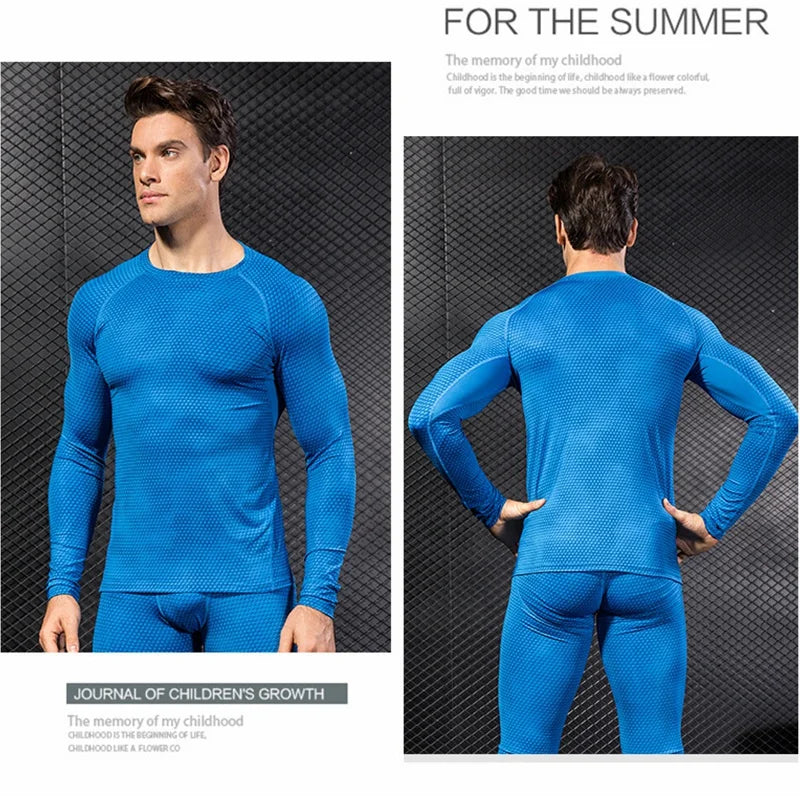 Men's Fitness Running Long Sleeve Quick Dry Training Shirt