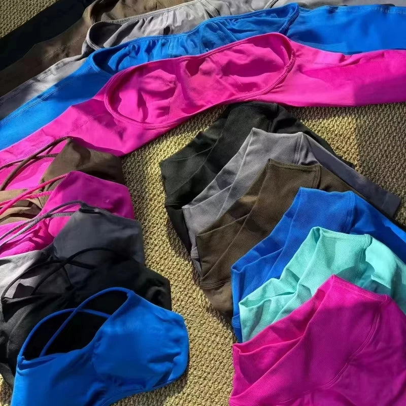 OPKVEDO Yoga Vision 3 Piece Set Seamless Gym Wear