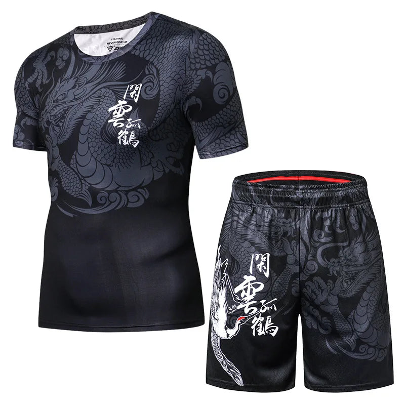 GANYANR Men Running Sets Sports Tracksuit For Fitness And Training