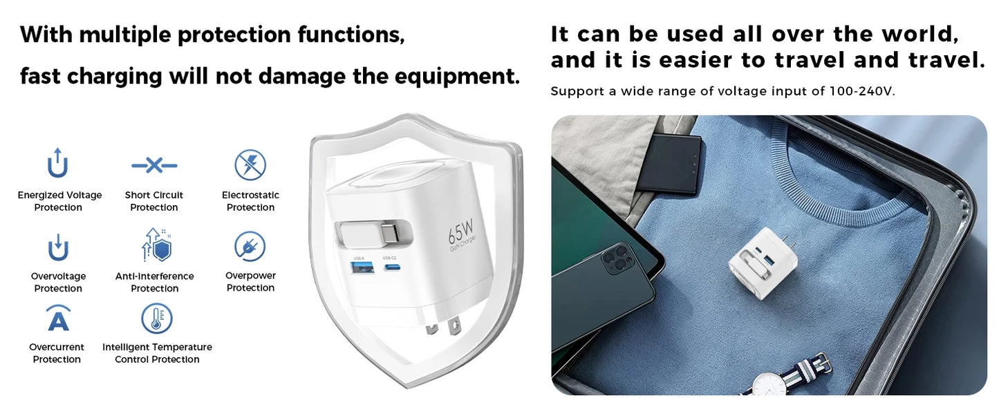 TOPADRE 65W Wireless Charger For Apple Watch MacBook iPhone