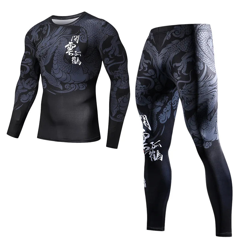 GANYANR Men Running Sets Sports Tracksuit For Fitness And Training