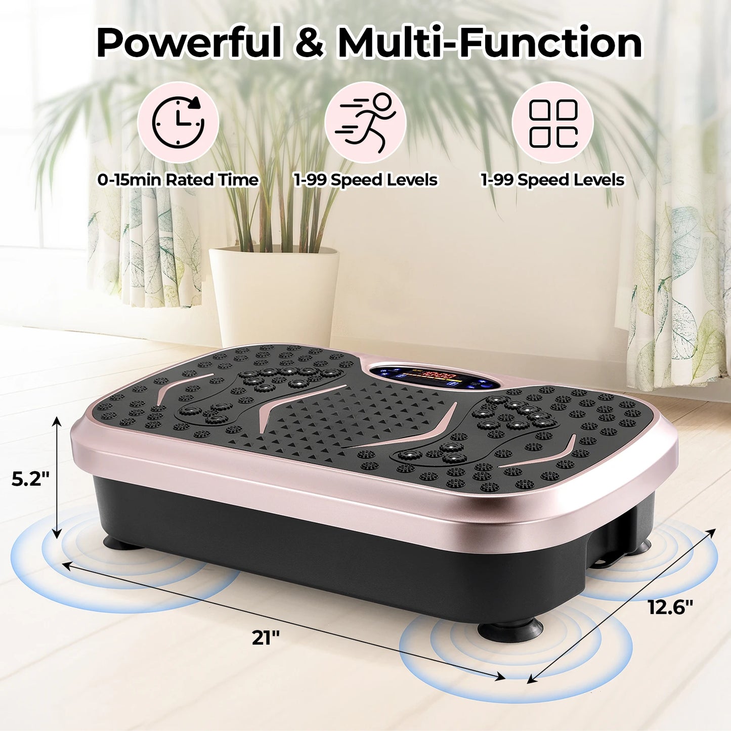 Homfa Vibration Plate Exercise Machine For Full Body Workout Bands