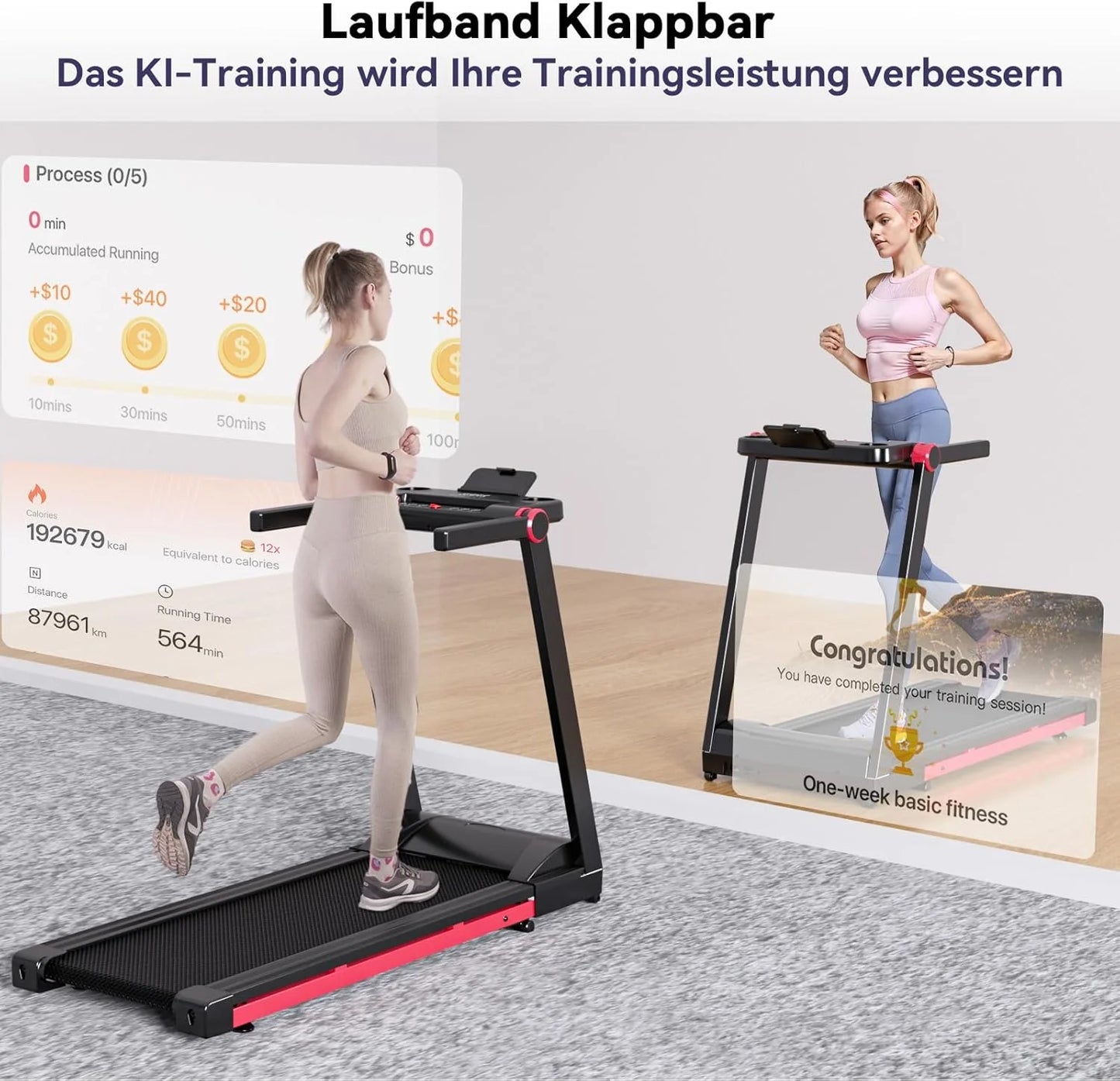 Superun Three Point Five HP Foldable Treadmill 6 Percent Incline