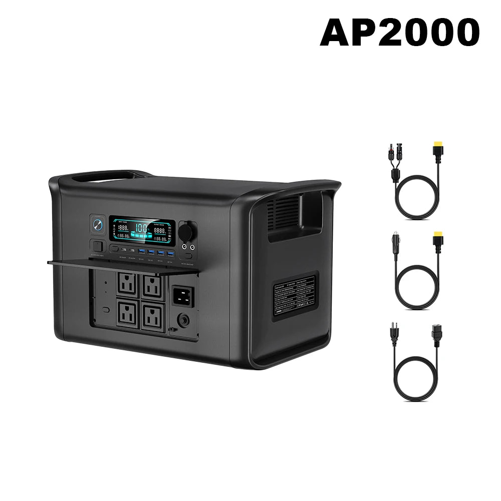 CTOLITY 2400W Portable Power Station LiFePO4 2048Wh Solar Generator