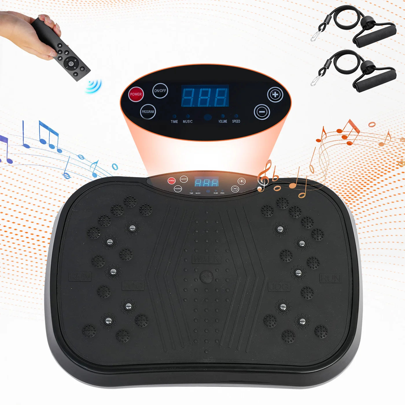 Vibration Plate Exercise Machine Portable Fat Burning Full Body Workout Bluetooth Remote Included