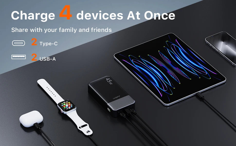 Fast Charging Power Bank 20000mAh 45W With LED Display