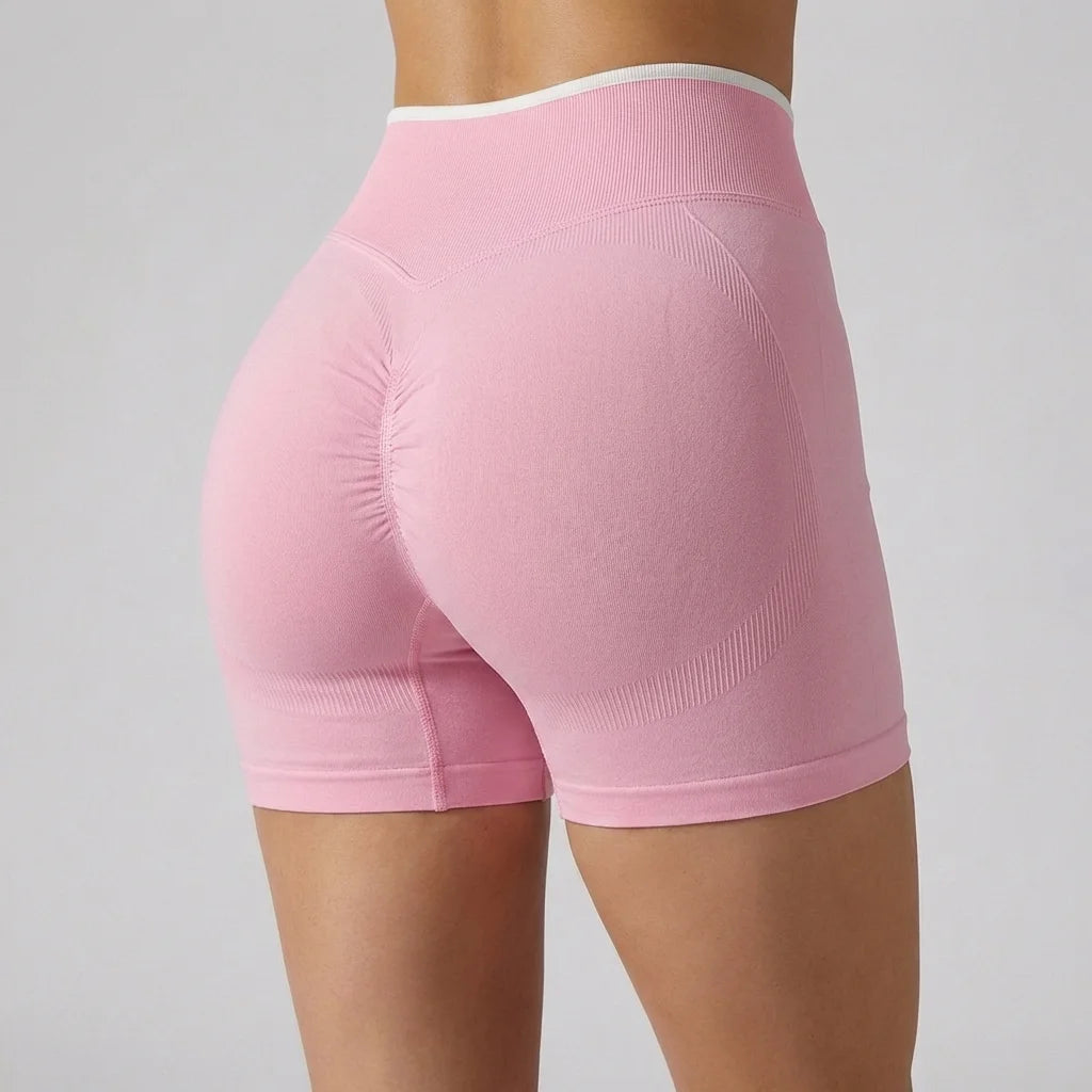 Women's High Waist Seamless Yoga Shorts For Gym And Running