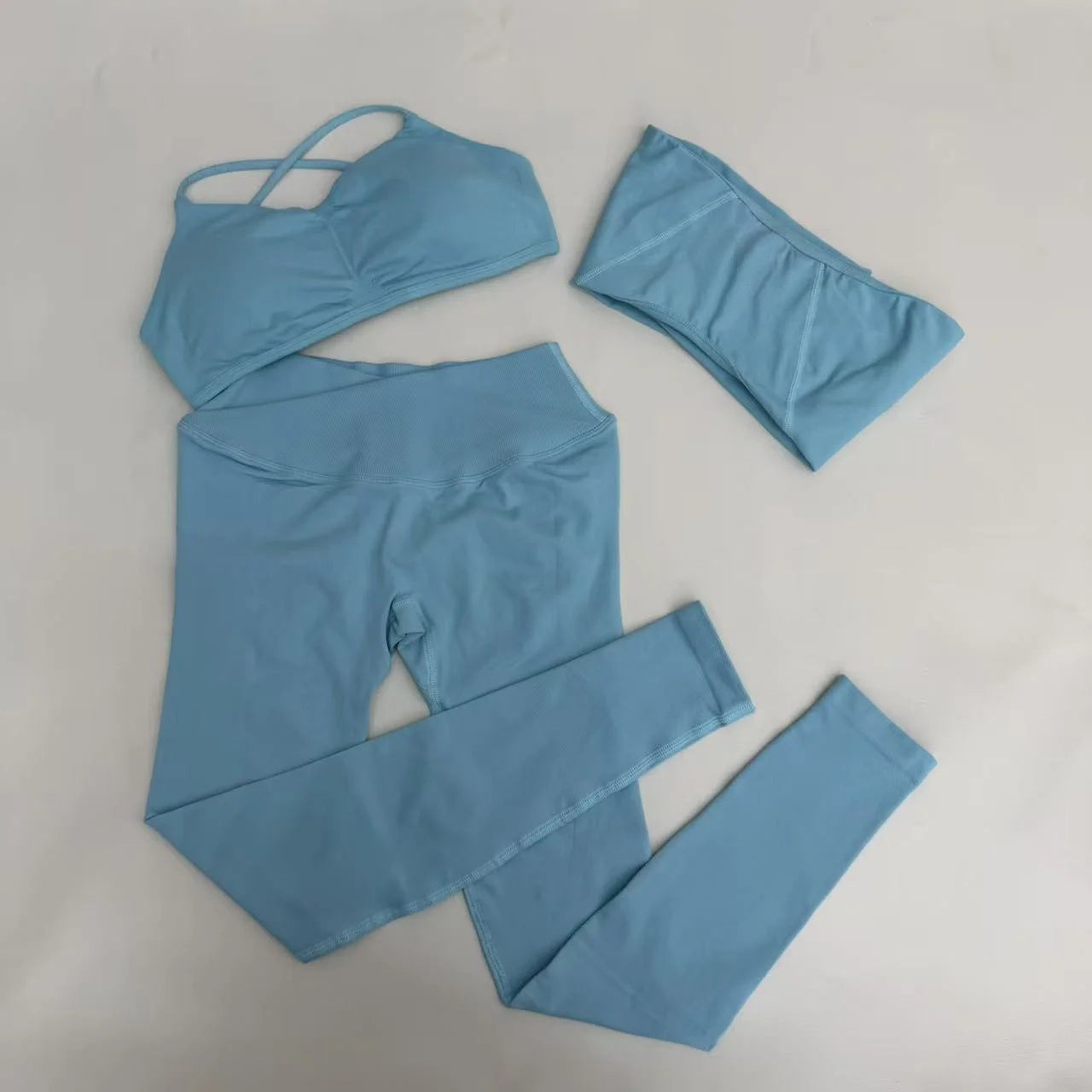 OPKVEDO Yoga Vision 3 Piece Set Seamless Gym Wear