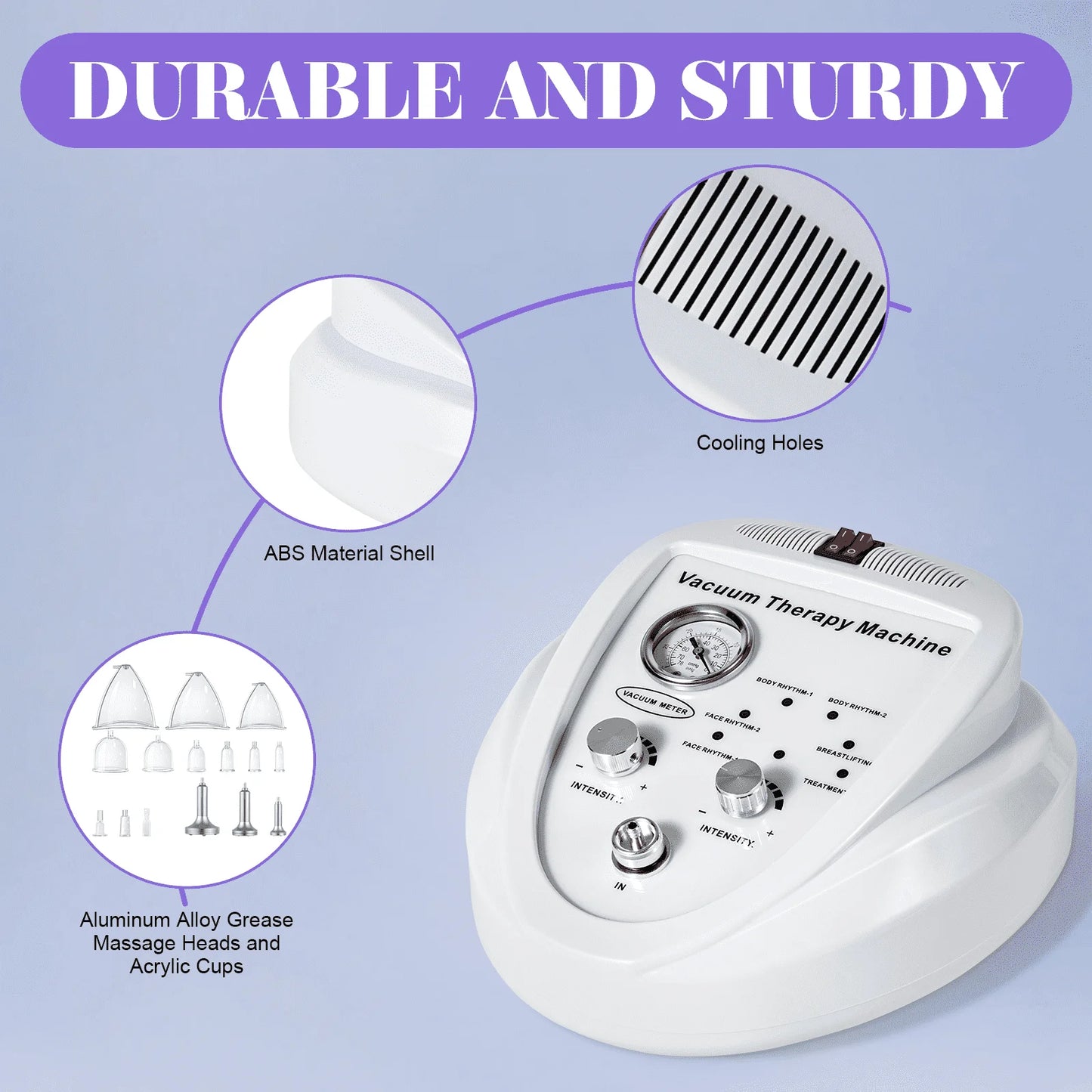 Vacuum Therapy Machine For Breast Enlargement And Body Sculpting With 24 Cups Kit And 6 Modes 110V 60Hz