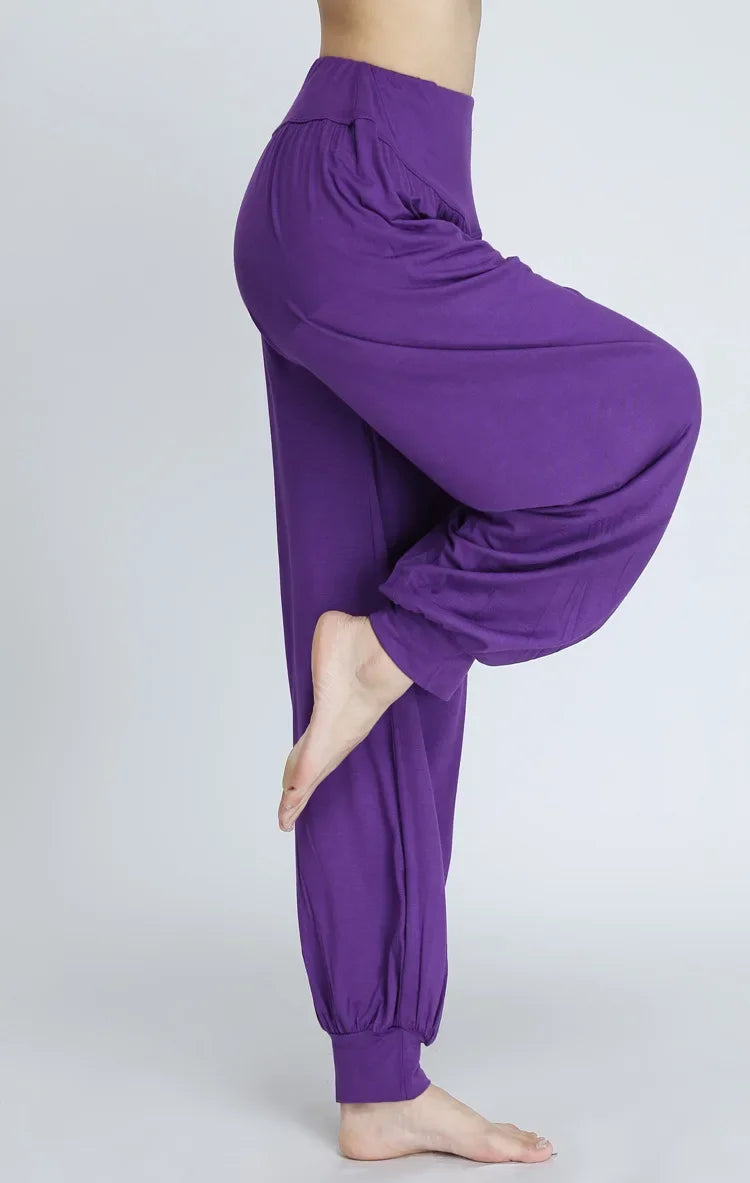 Women's Elastic Yoga Pants Loose Casual Breathable Polyester