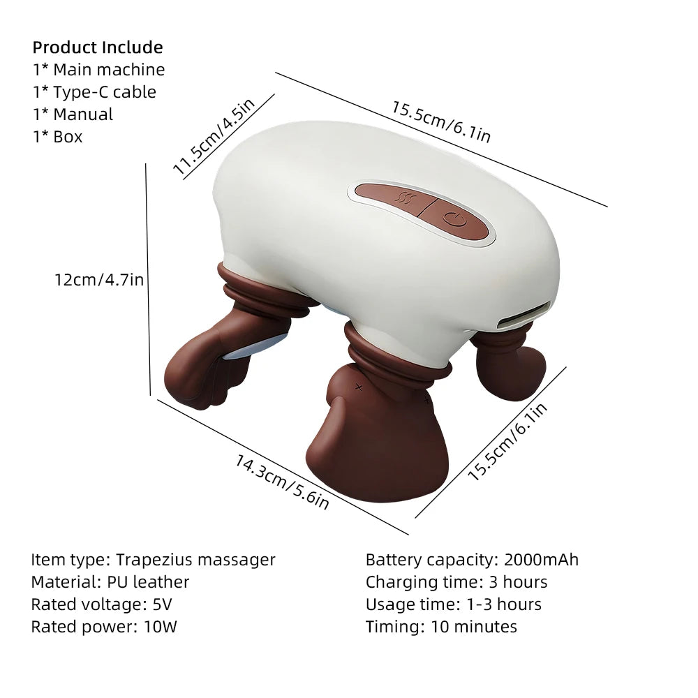 Foreverlily Bionic Pressure Neck Massager For Back And Shoulders