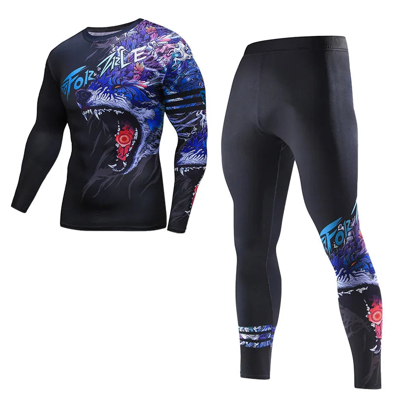 GANYANR Men Running Sets Sports Tracksuit For Fitness And Training