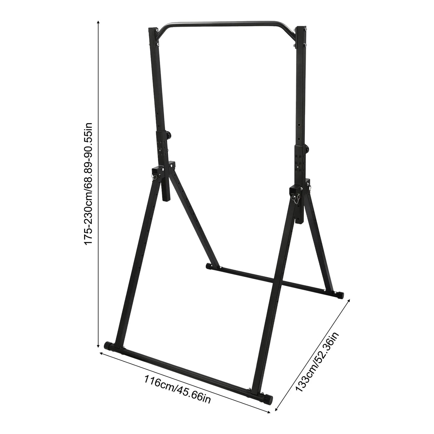 Triangular Pull Up Station Adjustable Height Foldable Home Gym Bar Carbon Steel Frame 200 Kg Capacity