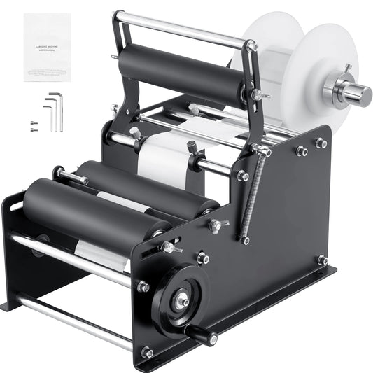 Manual Round Bottle Labeling Machine Adjustable Labeler Non Electric
