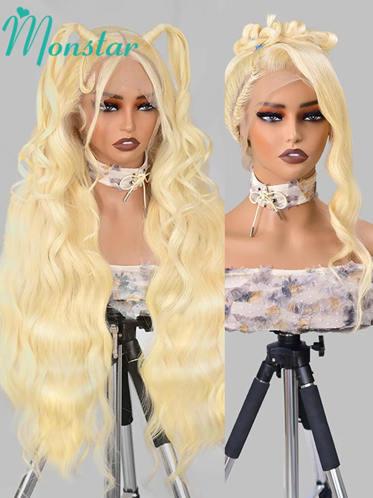 Monstar Lace Front Wig 360 Frontal Wave Remy Brazilian Human Hair Swiss Transparent Lace For Natural Movement
