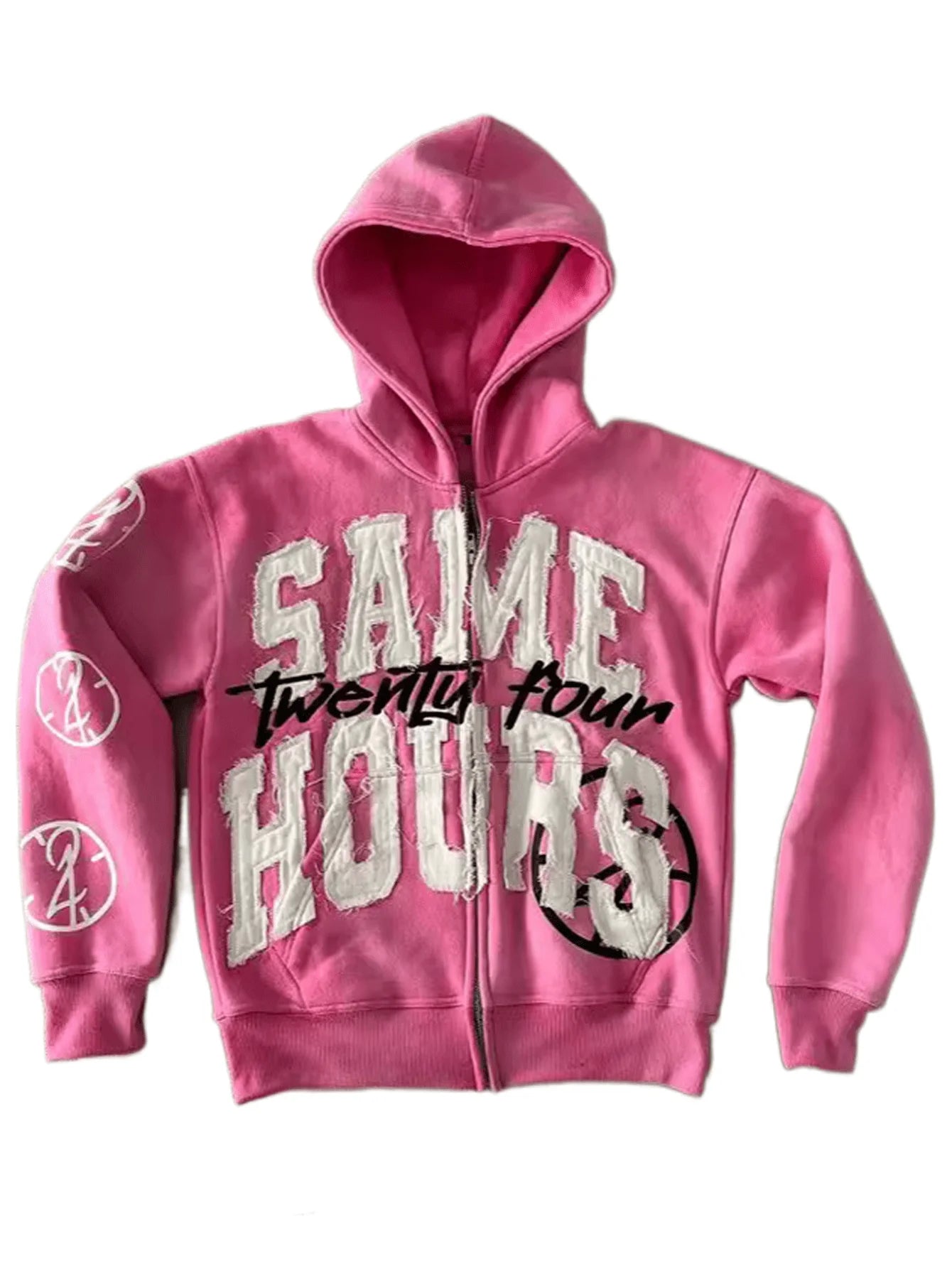 Graphic Zip Up Hoodie Streetwear Sweatshirt Oversized Aesthetic