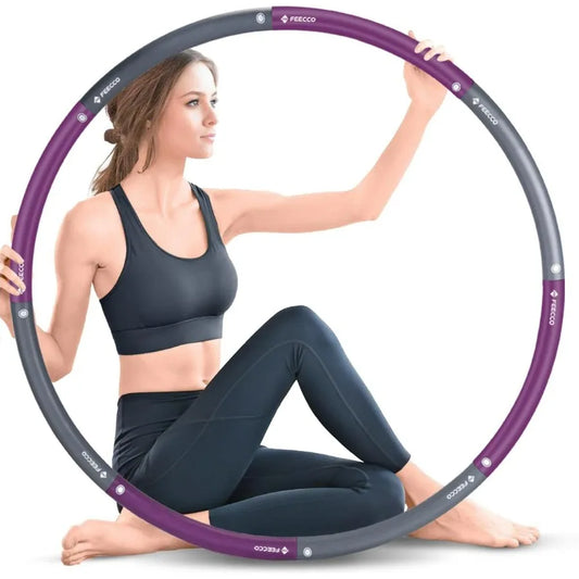 Weighted Fitness Hoop With Eight Detachable Sections For Adjustable Weight Loss And Home Workouts
