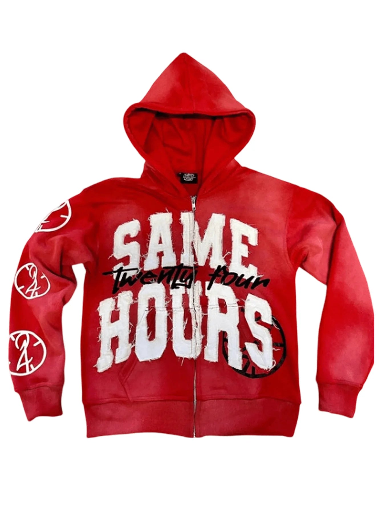 Graphic Zip Up Hoodie Streetwear Sweatshirt Oversized Aesthetic