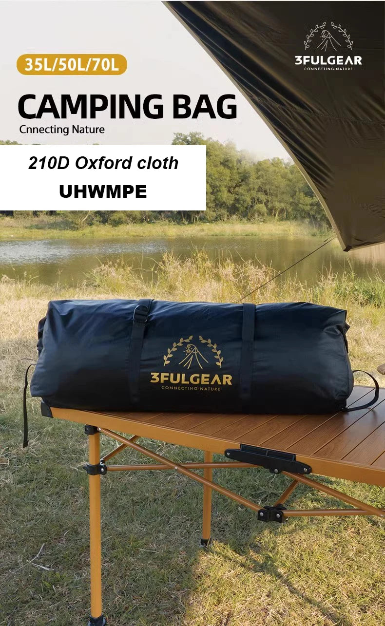 Outdoor Camping Storage Duffel Bag 210D Oxford Waterproof Large Capacity