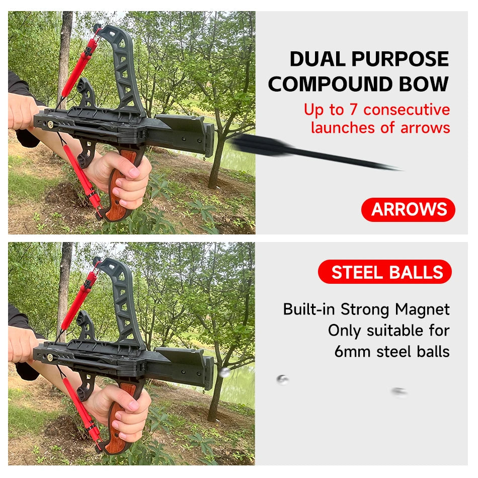 Dual Purpose Archery Compound Bow For Steel Ball Practice