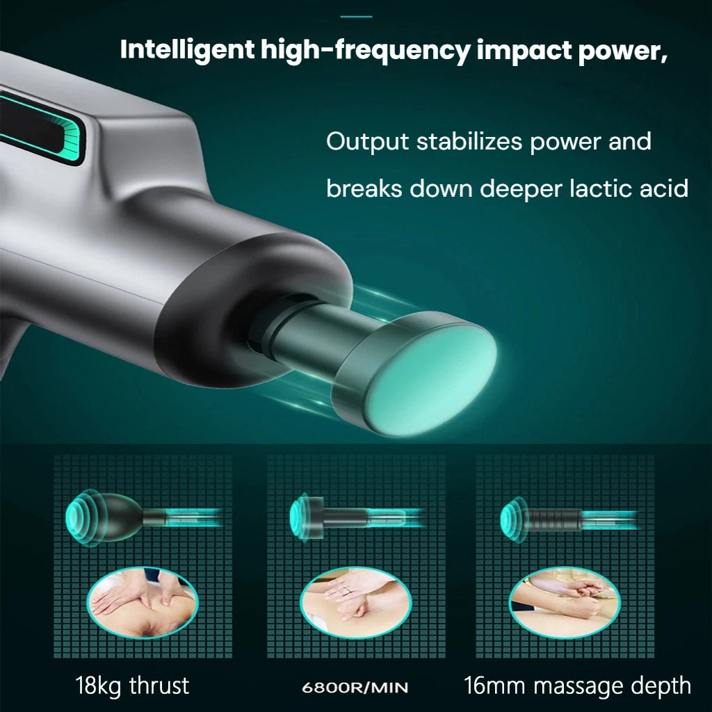 Massage Gun 99 Speeds 8 Attachments for Full Body Recovery