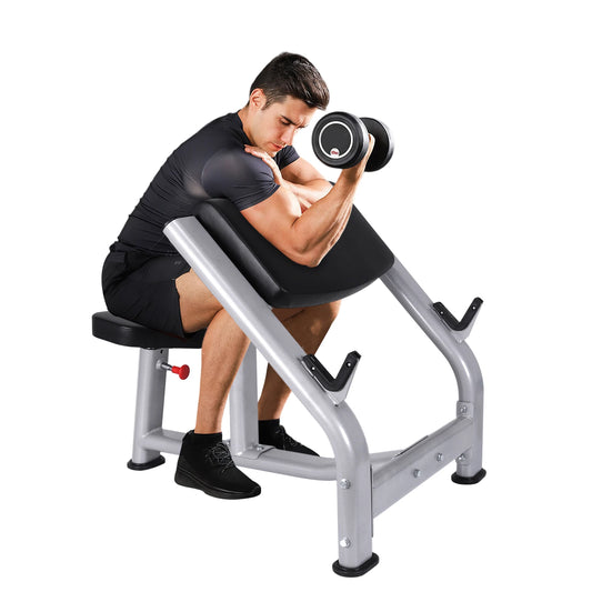 Preacher Curl Bench With Adjustable Seat For Home Gym
