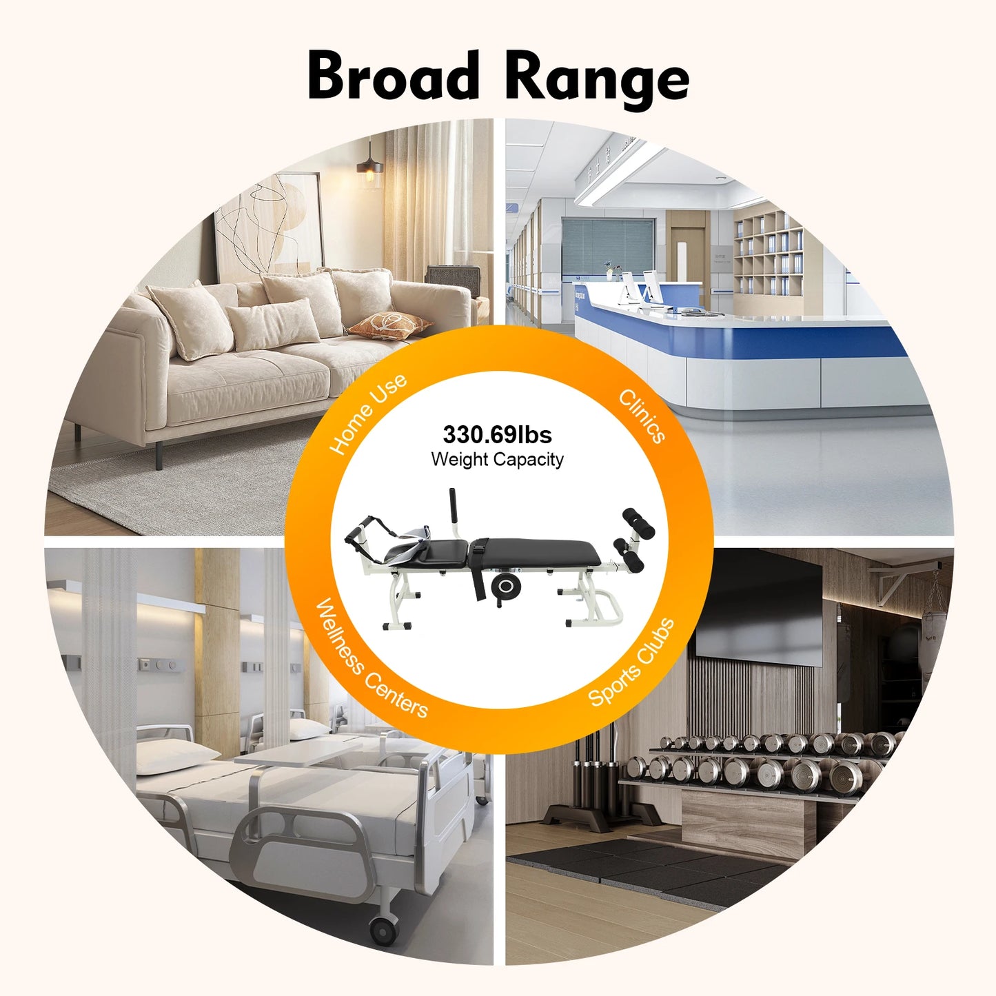 Back Stretch Bench Multifunctional Cervical Traction Device For Home Use