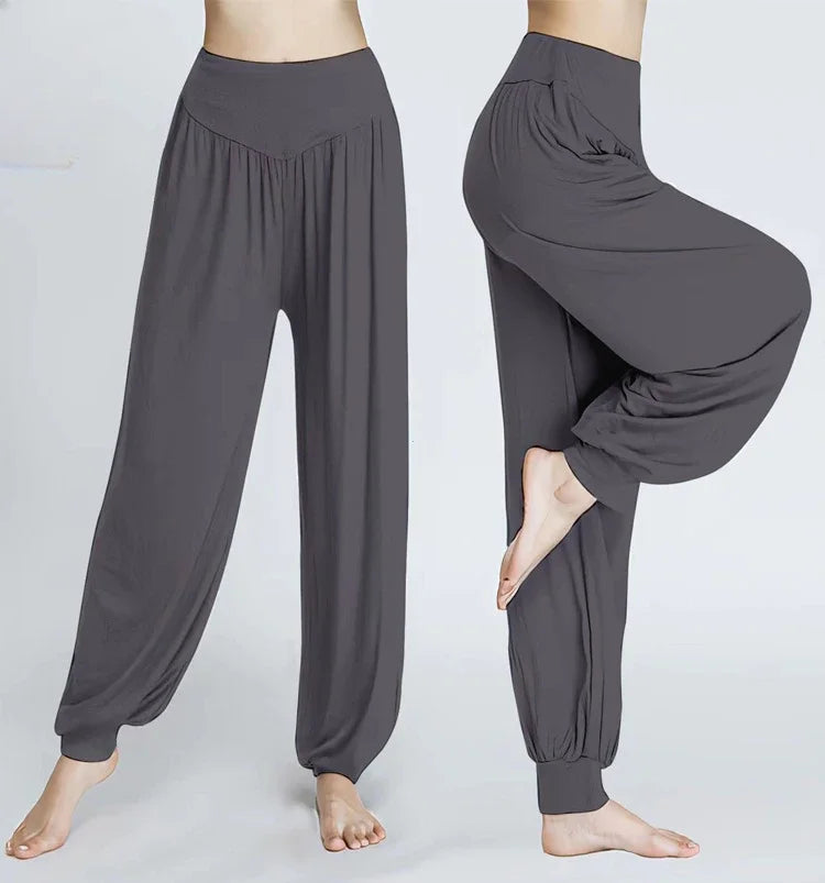 Women's Elastic Yoga Pants Loose Casual Breathable Polyester