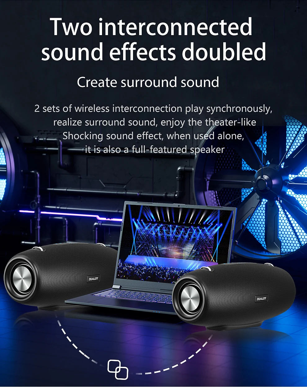 Zealot S67 Wireless Speaker Outdoor Waterproof Portable With Shoulder Strap