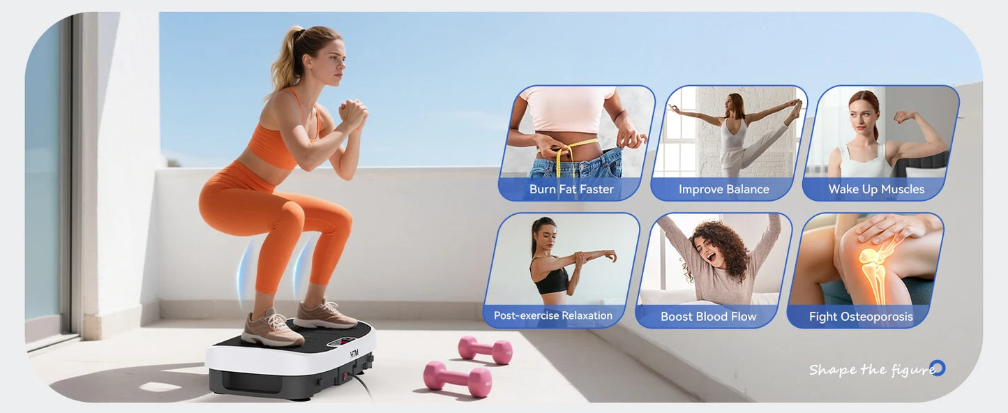 Vibration Plate Exercise Machine 120 Levels For Home Gym