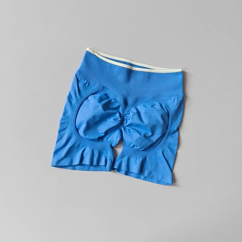 Women's High Waist Seamless Yoga Shorts For Gym And Running