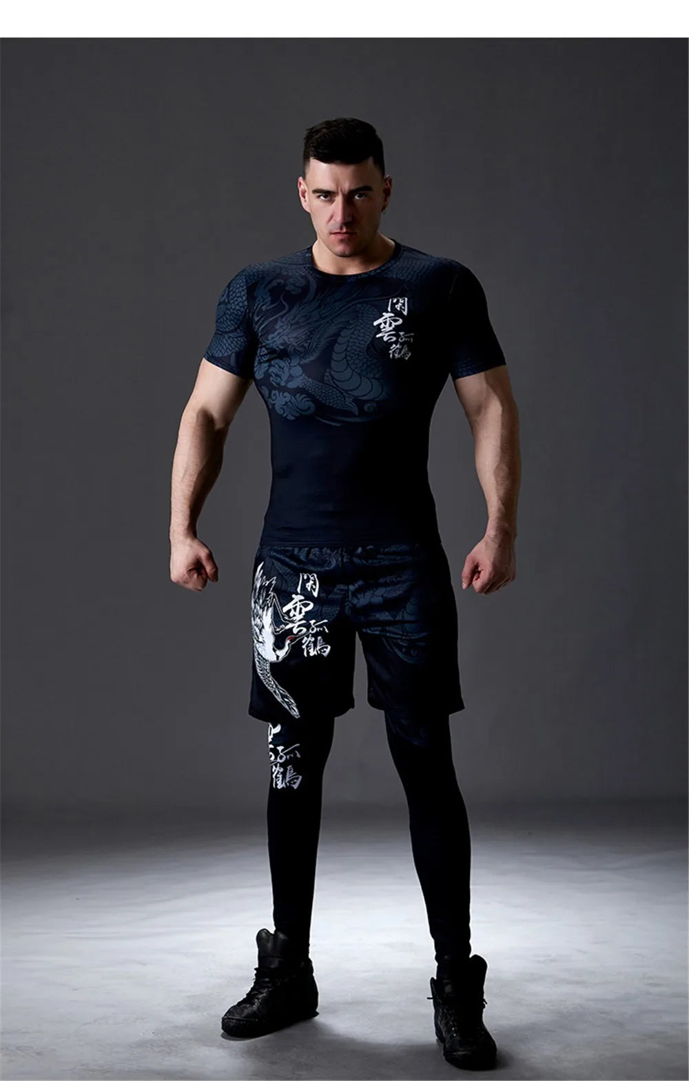 GANYANR Men Running Sets Sports Tracksuit For Fitness And Training