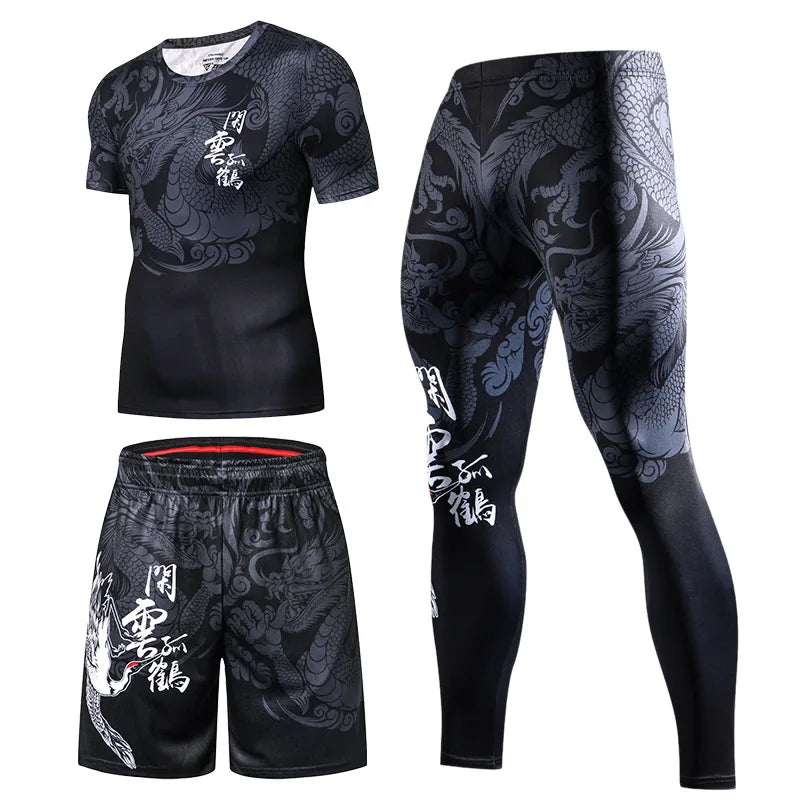 GANYANR Men Running Sets Sports Tracksuit For Fitness And Training