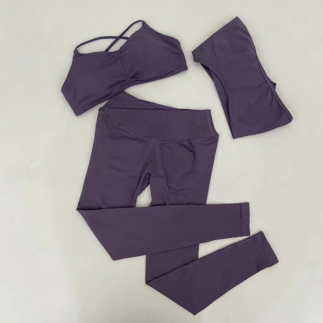 OPKVEDO Yoga Vision 3 Piece Set Seamless Gym Wear