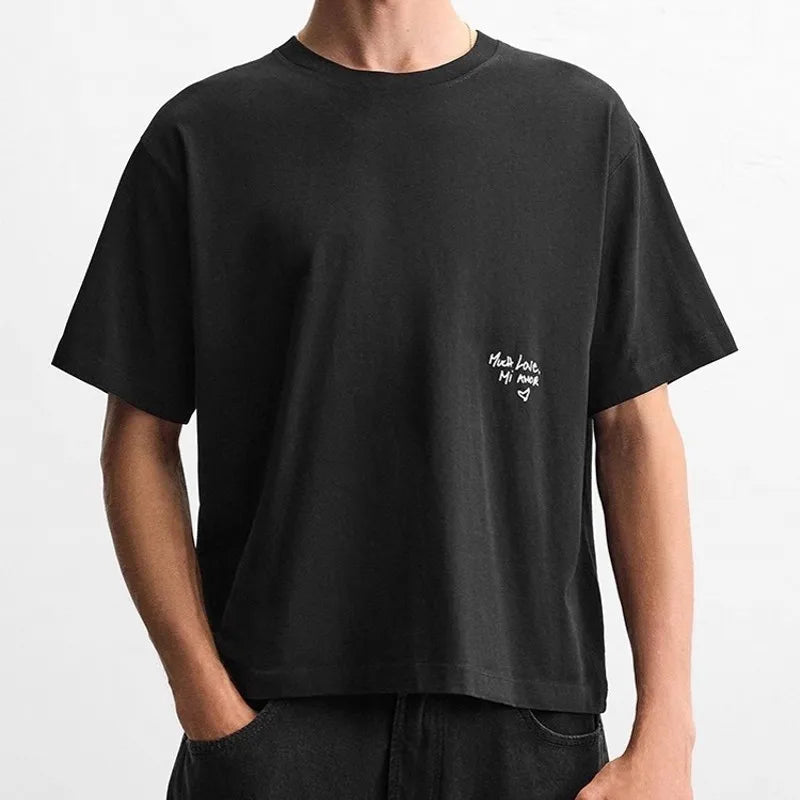 BEKEDEKE CN Mens Summer Cotton Tee ONeck Short Sleeve