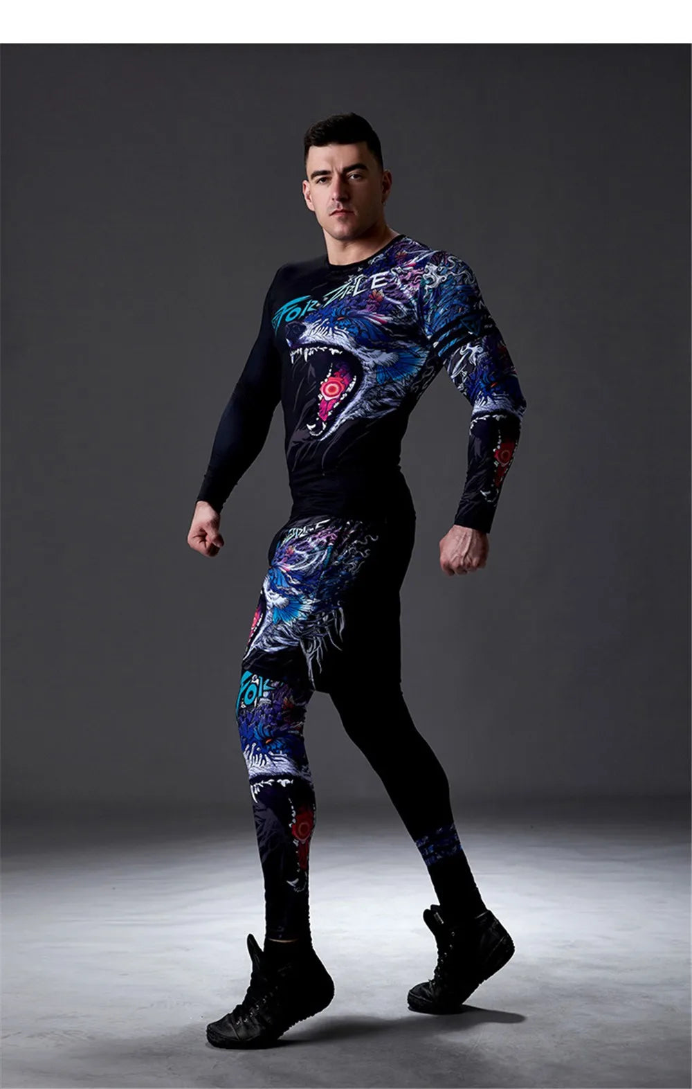 GANYANR Men Running Sets Sports Tracksuit For Fitness And Training