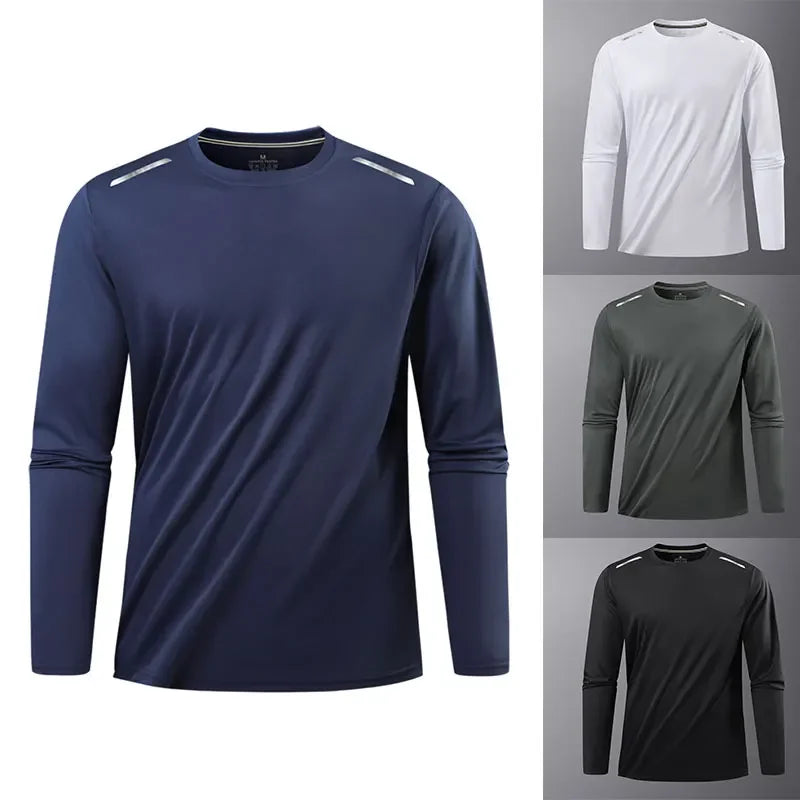 Ippolich Reflective Sport Gym T Shirt Men Quick Dry Top