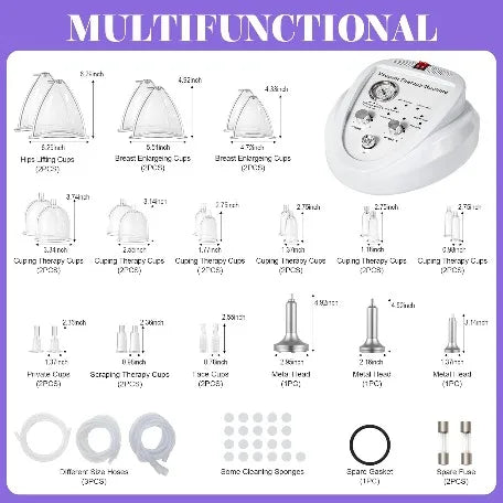 Salon Vacuum Cupping Massage Machine With Multi Cup Sets
