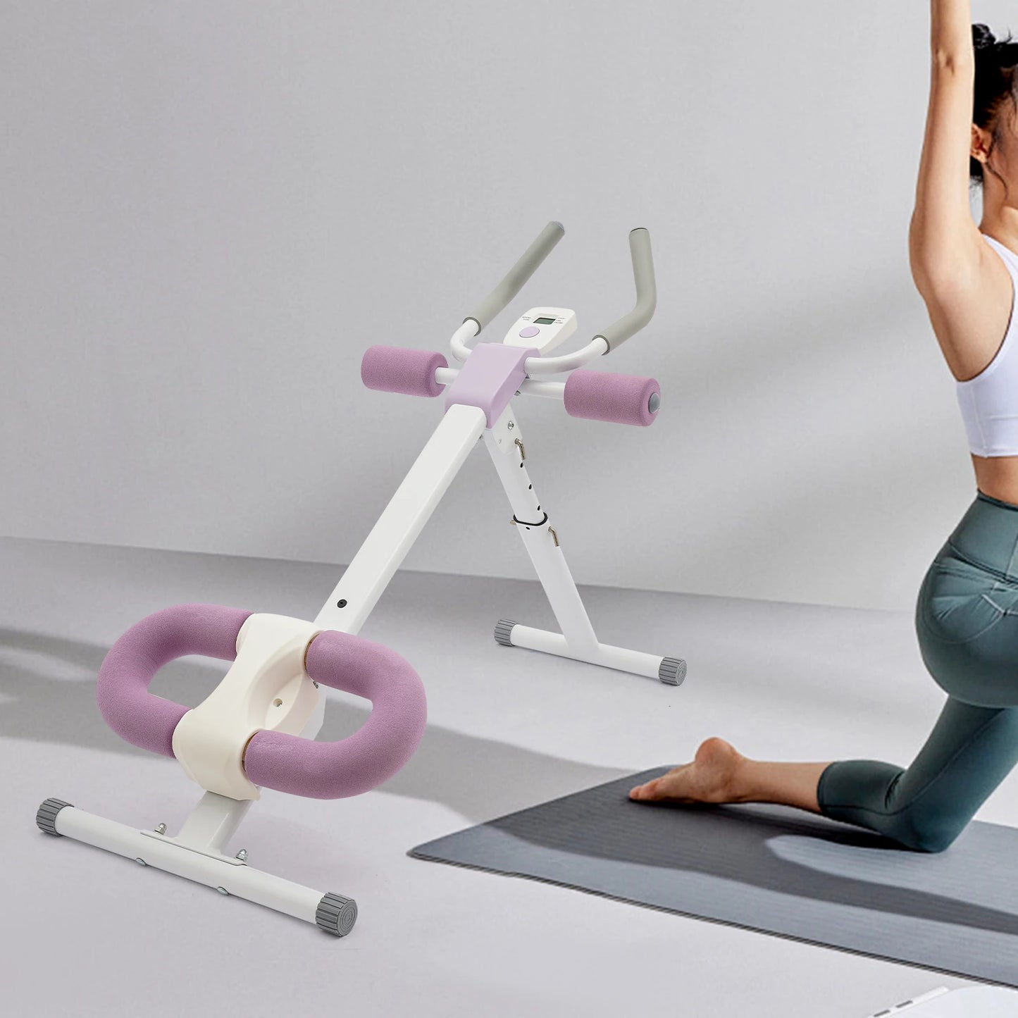 Foldable Abdominal Trainer With Adjustable Incline And Heights