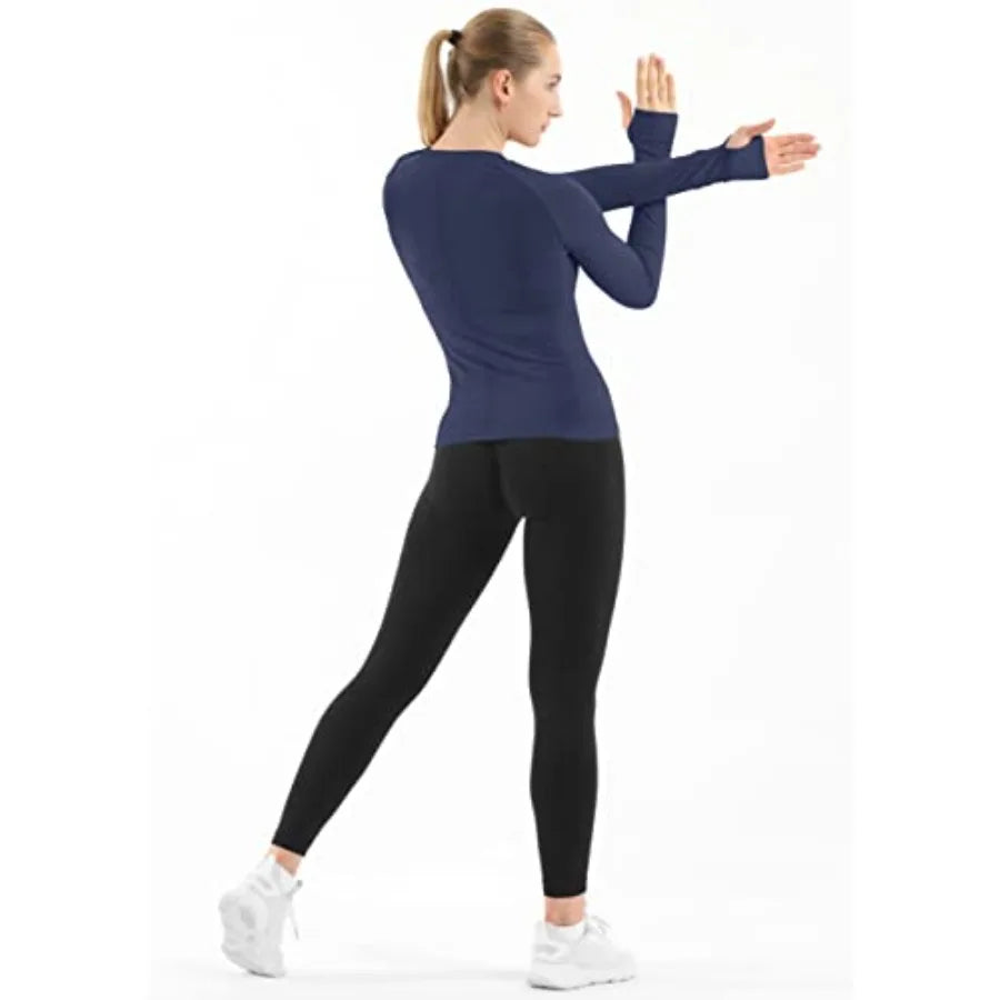 Seamless Bamboo Yoga Top For Women Long Sleeve Athletic Shirt