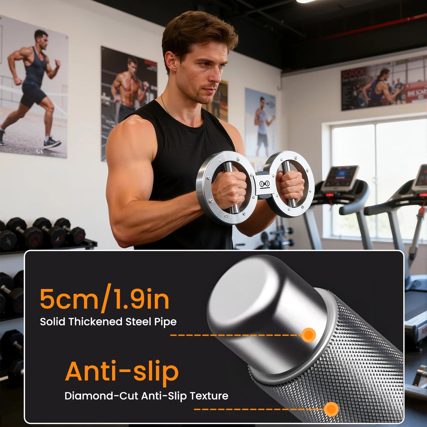 Rotator Multifunctional Grip Strength Trainer Adjustable 8 to 15 Pounds