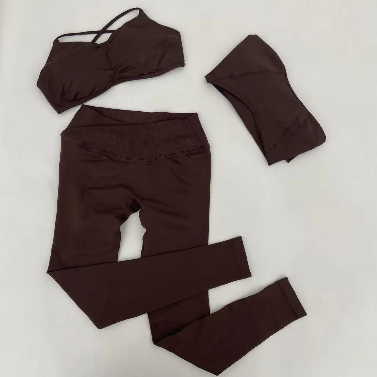OPKVEDO Yoga Vision 3 Piece Set Seamless Gym Wear