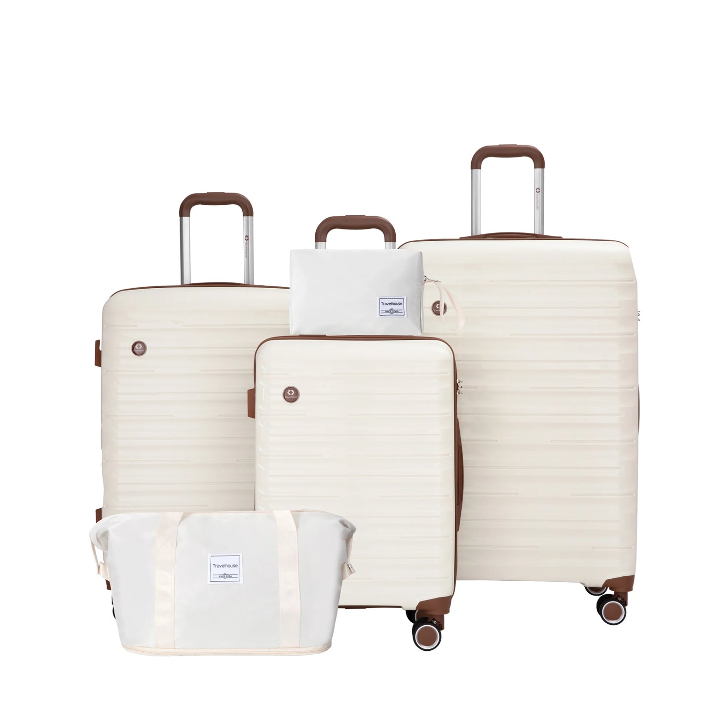 TravelhouseCN 5 Piece Luggage Set With Spinner Wheels TSA Lock