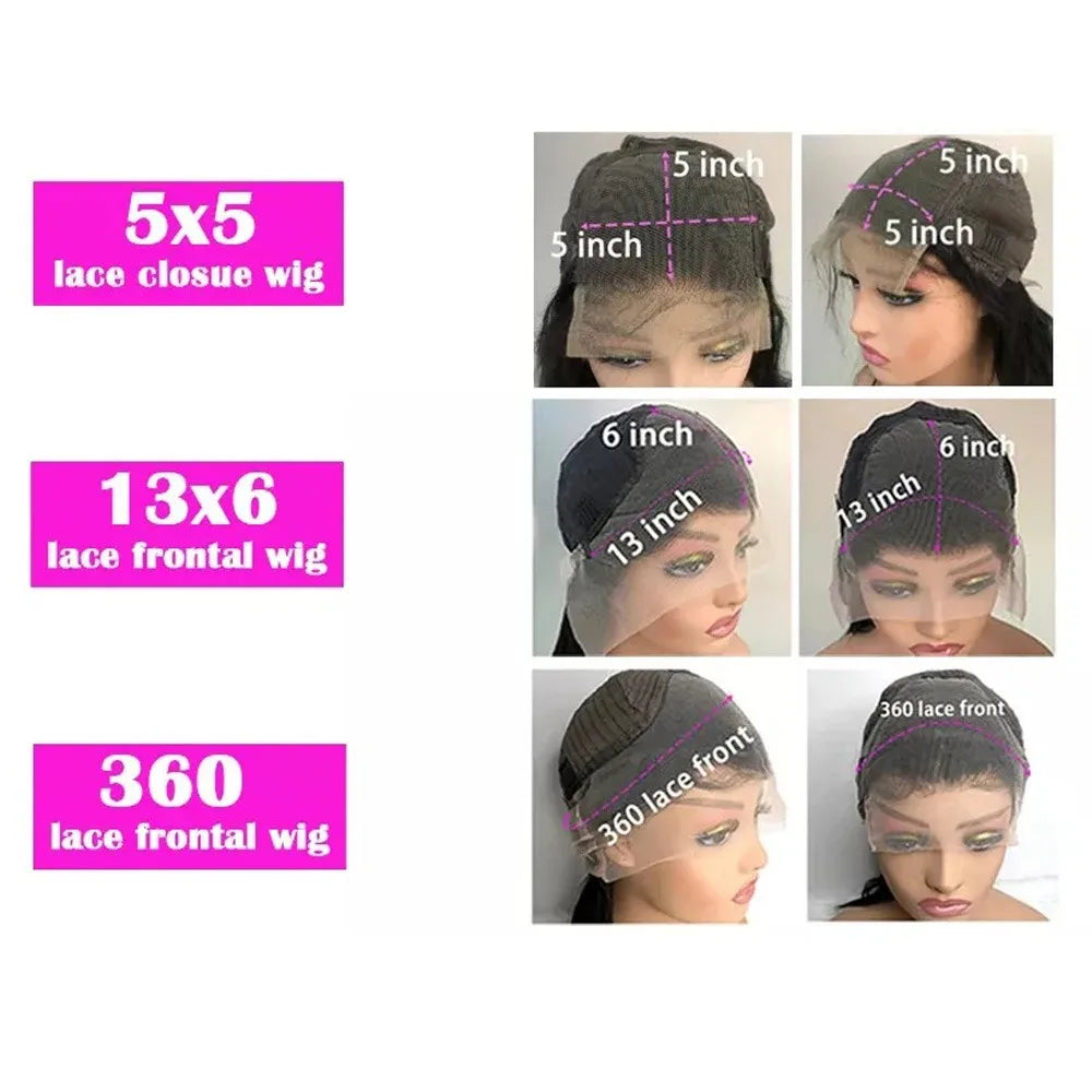 Baluiki HD Transparent Lace Frontal Wig 200 Density Remy Brazilian Hair 360 Lace 13x6 Panel