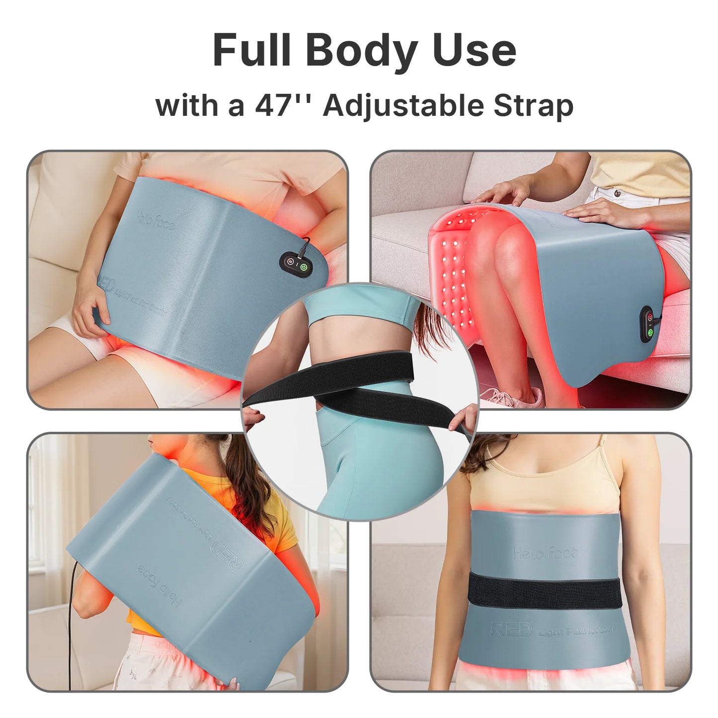 Hello Face Red Light Therapy Pad 660nm 850nm Massage